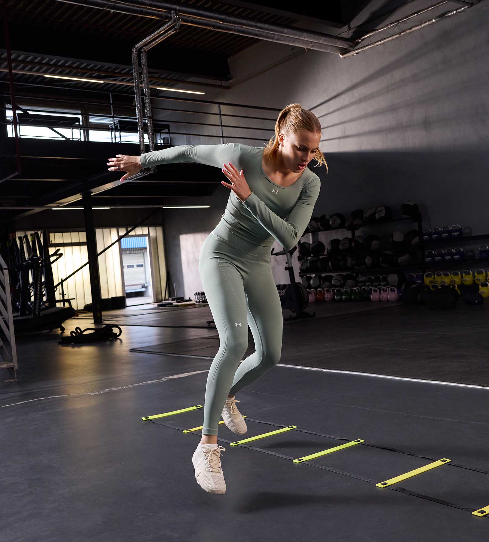 UA Vanish Seamless Legging-GRN